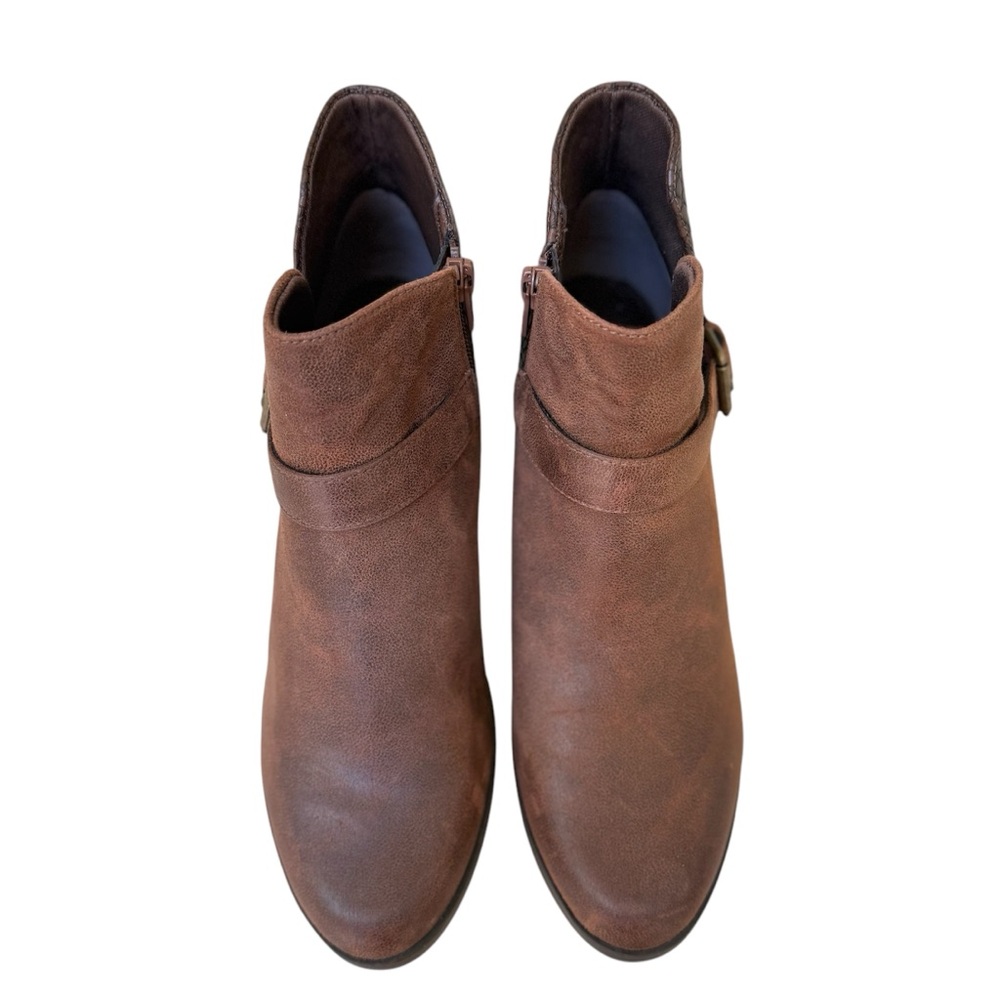 Beartraps Lexis Block Heel Bootie‎ Brush Brown Croco Size 9.5